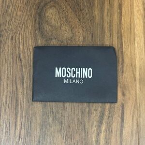 Moschino Black Tote with Silver Logo